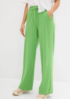 bonprix bonprix Pantalones>Pantalón de punto de interlock Verde trébol