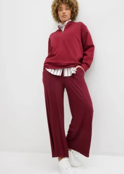 Mujer bonprix bonprix Pantalón de punto de mezcla de viscosa fluida, largo 7/8