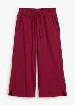 bonprix bonprix Pantalones>Pantalón de punto de mezcla de algodón Rojo azalea