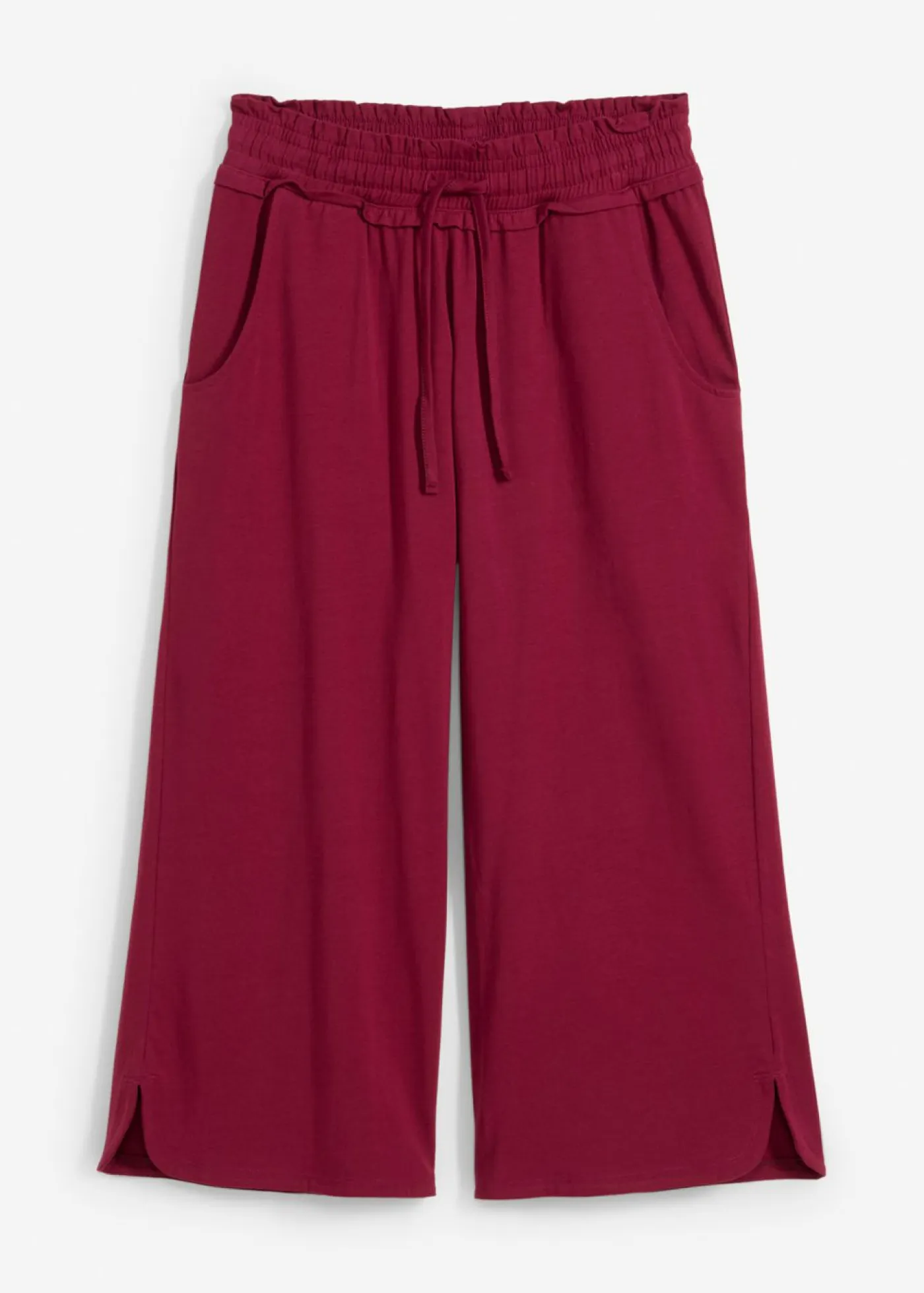 bonprix bonprix Pantalones>Pantalón de punto de mezcla de algodón Rojo azalea