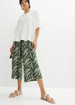 Mujer bonprix bonprix Pantalón de punto de mezcla de viscosa sostenible