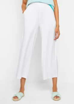 Mujer bonprix bonprix Pantalón de punto de mezcla de viscosa fluida, largo 7/8