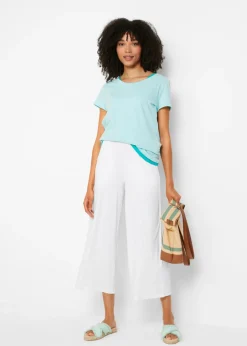 Mujer bonprix bonprix Pantalón de punto de mezcla de viscosa fluida, largo 7/8