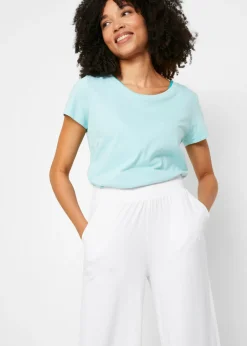 Mujer bonprix bonprix Pantalón de punto de mezcla de viscosa fluida, largo 7/8