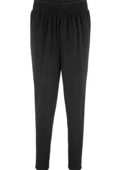 bonprix bonprix Pantalones>Pantalón de punto de mezcla de algodón Negro