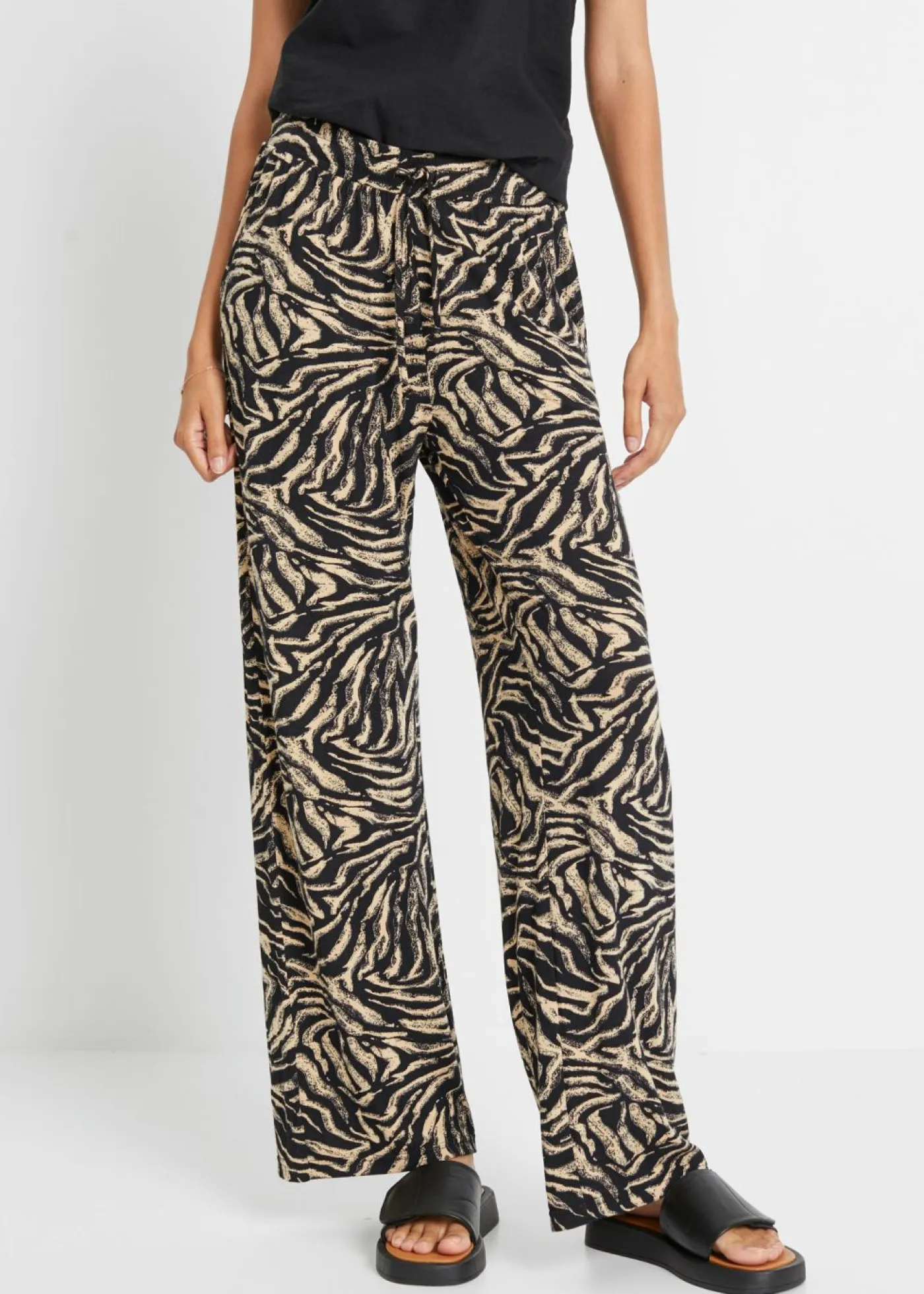 Mujer bonprix bonprix Pantalón de punto de viscosa fluida