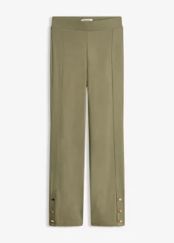 bonprix bonprix Pantalones>Pantalón de Punto di Roma Verde oliva