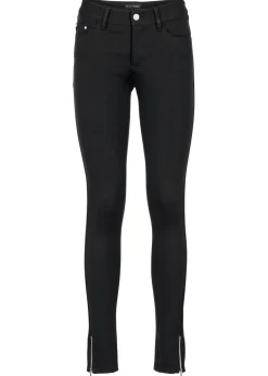 bonprix bonprix Pantalones>Pantalón de punto en mezcla de viscosa Negro