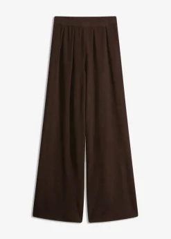 bonprix bonprix Pantalones>Pantalón de punto fino marrón oscuro moteado