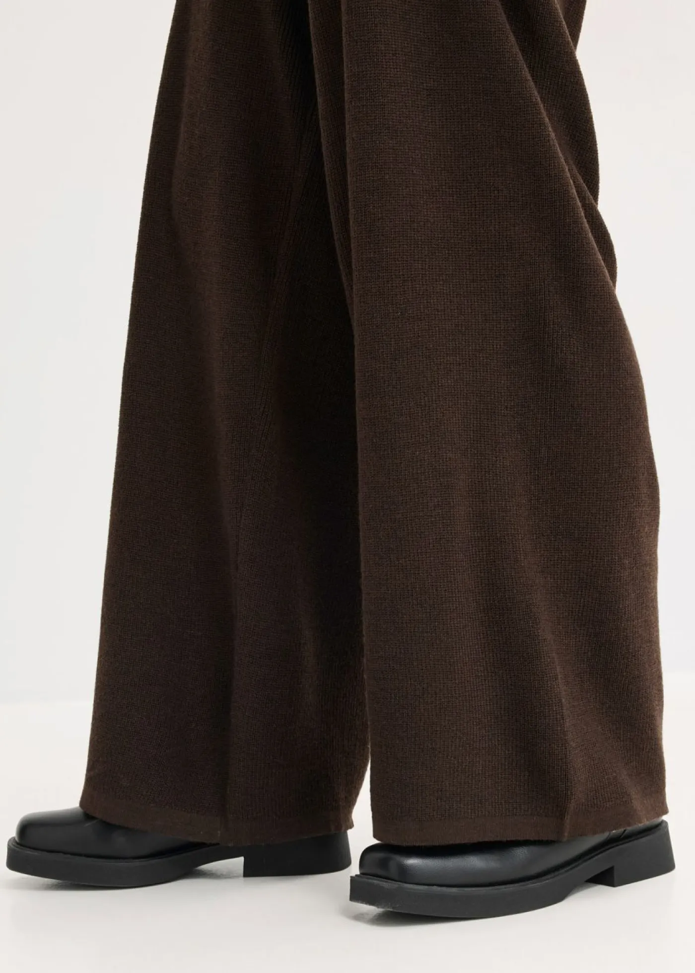 bonprix bonprix Pantalones>Pantalón de punto fino marrón oscuro moteado