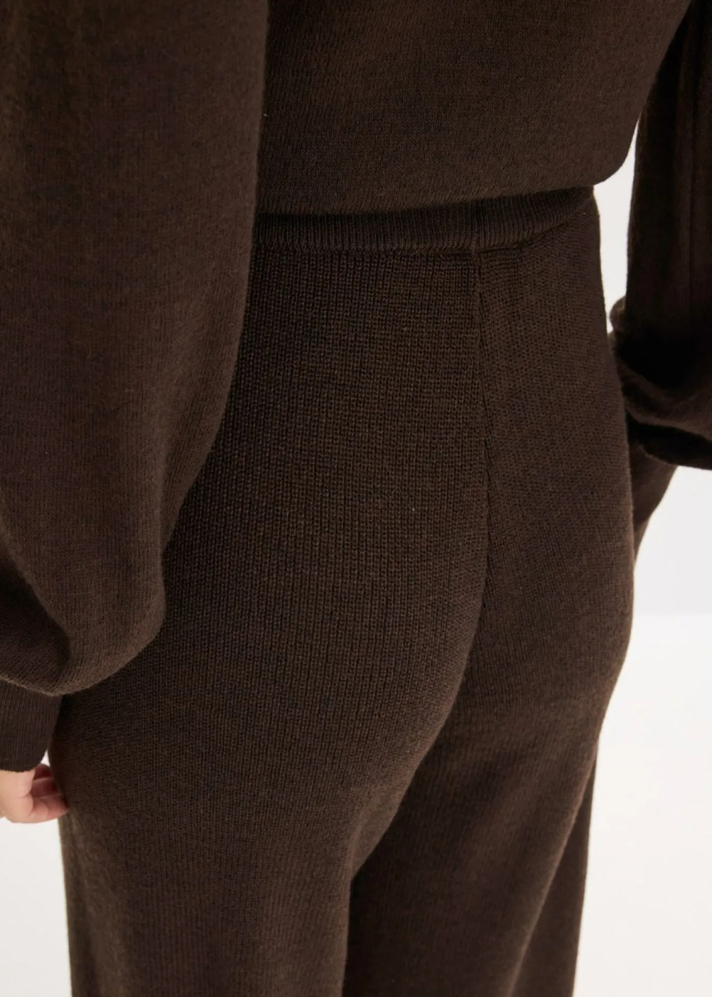 bonprix bonprix Pantalones>Pantalón de punto fino marrón oscuro moteado