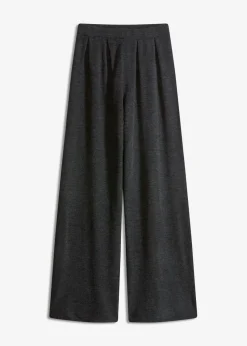 bonprix bonprix Pantalones>Pantalón de punto fino antracita jaspeado moteado