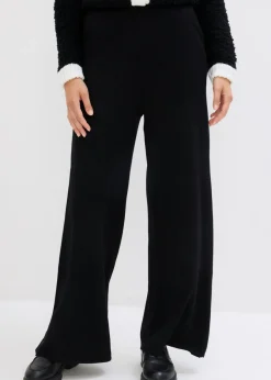 bonprix bonprix Pantalones>Pantalón de punto sin cierre Negro