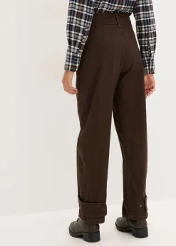 Mujer bonprix bonprix Pantalón de sarga con cintura alta