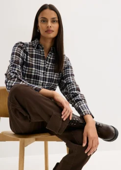 Mujer bonprix bonprix Pantalón de sarga con cintura alta