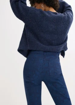 Mujer bonprix bonprix Pantalón de sarga con estampado elegante