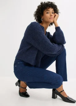 Mujer bonprix bonprix Pantalón de sarga con estampado elegante