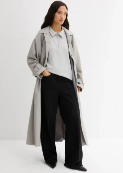 Mujer bonprix bonprix Pantalón de sarga de algodón puro con pinzas