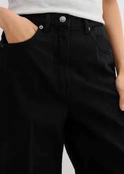 Mujer bonprix bonprix Pantalón de sarga de algodón puro con pinzas