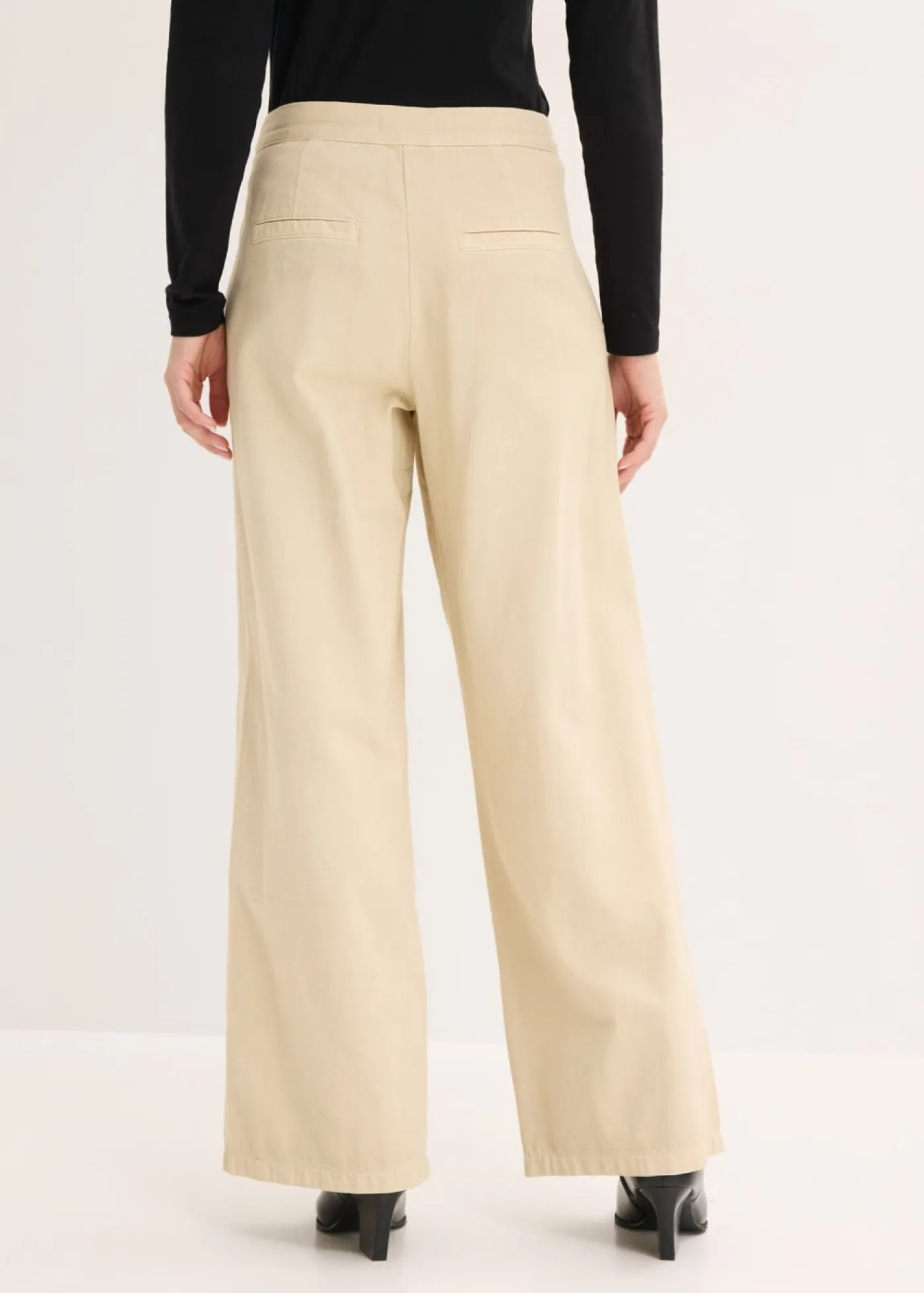 Mujer bonprix bonprix Pantalón de sarga de algodón puro