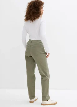 Mujer bonprix bonprix Pantalón de sarga de mezcla de algodón y elastano