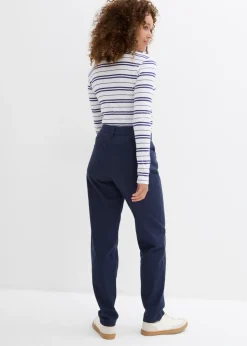 Mujer bonprix bonprix Pantalón de sarga de mezcla de algodón y elastano