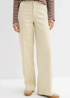 Mujer bonprix bonprix Pantalón de sarga de talle alto