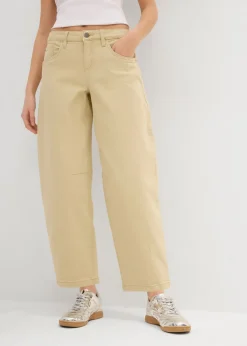 Mujer bonprix bonprix Pantalón de sarga en mezcla de algodón elástico