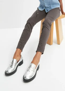 Mujer bonprix bonprix Pantalón de sarga en mezcla de algodón elástico