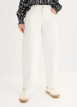 Mujer bonprix bonprix Pantalón de sarga en mezcla de algodón elástico