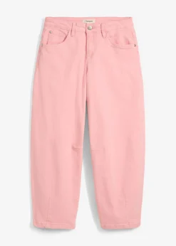 bonprix bonprix Pantalones|Novedades>Pantalón de sarga en mezcla de algodón elástico rosa pálido