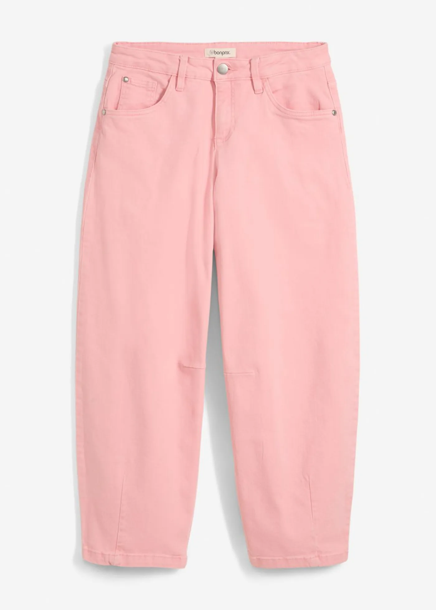 bonprix bonprix Pantalones|Novedades>Pantalón de sarga en mezcla de algodón elástico rosa pálido