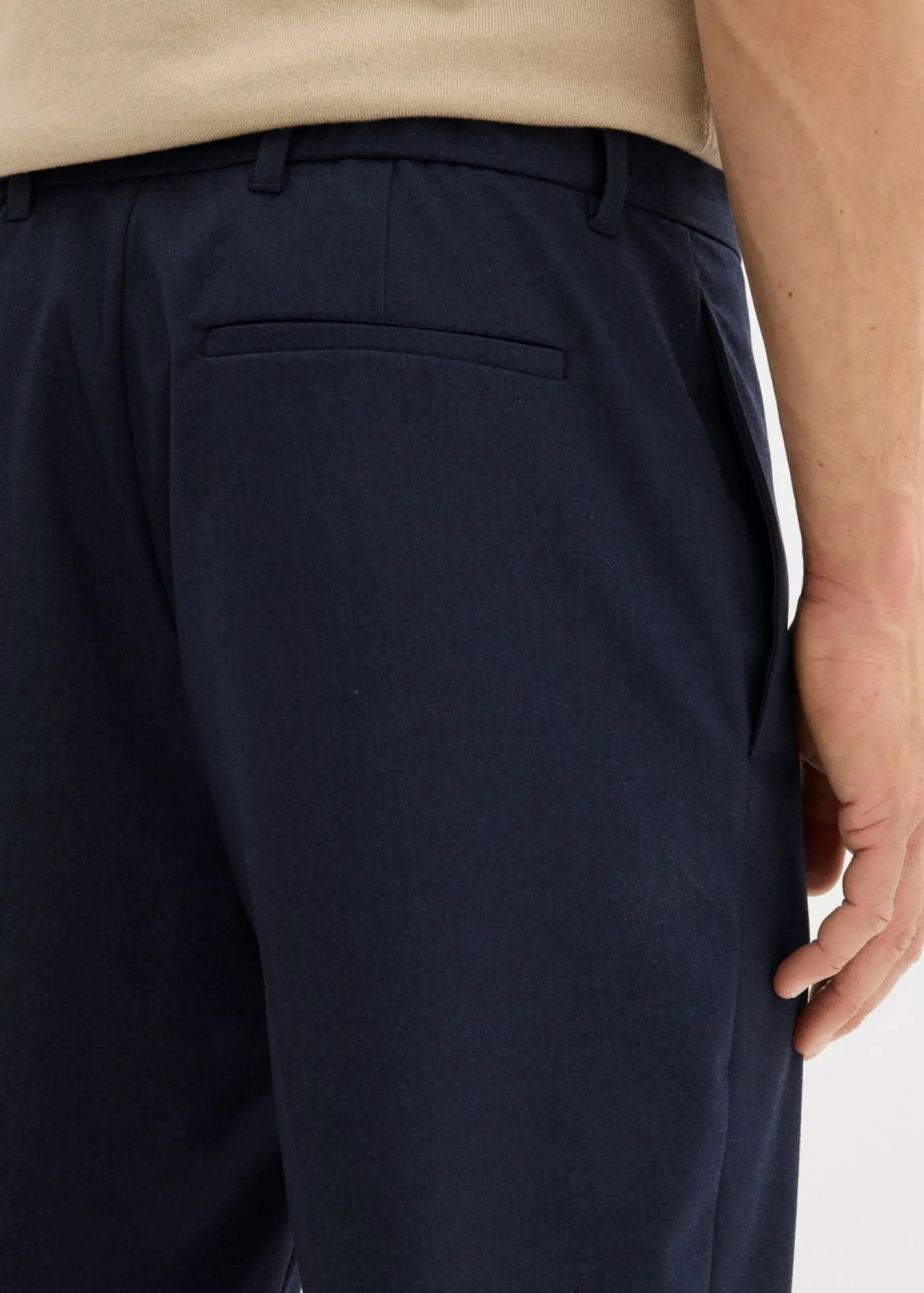 bonprix bonprix Trajes|Pantalones>Pantalón de traje con corte informal azul marino moteado