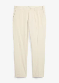 Hombre bonprix bonprix Pantalón de traje con lino y corte recto