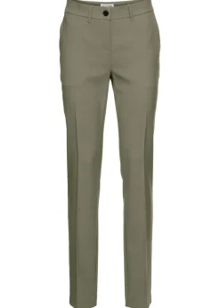 bonprix bonprix Pantalones>Pantalón de traje con pinzas Verde oliva