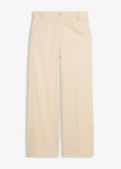 bonprix bonprix Pantalones|Novedades>Pantalón de traje con rayas arena claro/blanco con rayas
