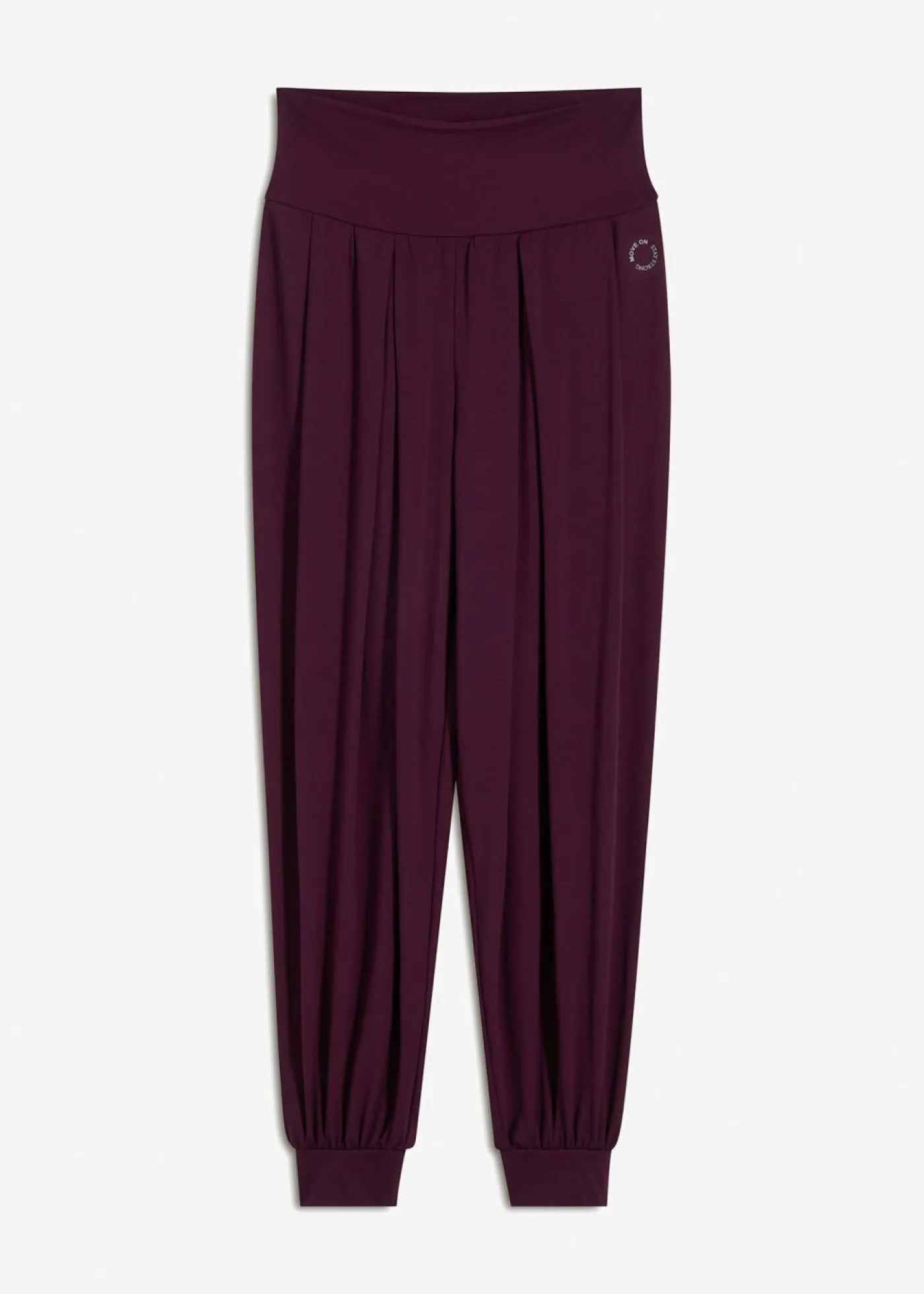 bonprix bonprix Ropa Deportiva|Pantalones>Pantalón deportivo ancho con cintura doblada morado intenso