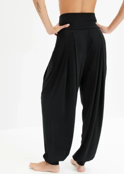 Mujer bonprix bonprix Pantalón deportivo ancho con cintura doblada