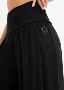 Mujer bonprix bonprix Pantalón deportivo ancho con cintura doblada