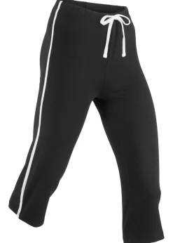 bonprix bonprix Básicos|Ropa Deportiva>Pantalón deportivo capri Negro de rayas