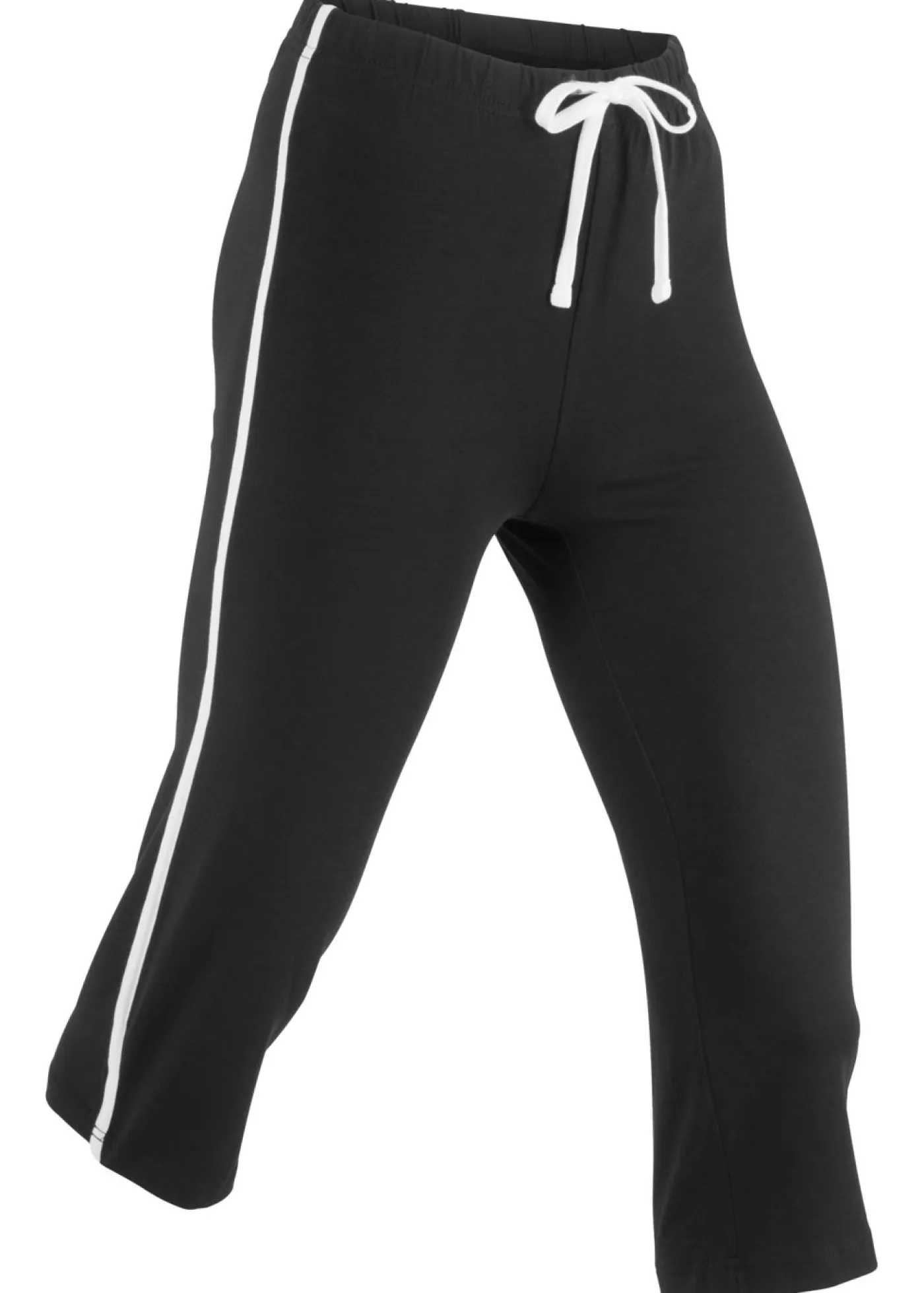bonprix bonprix Básicos|Ropa Deportiva>Pantalón deportivo capri Negro de rayas