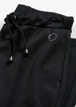 bonprix bonprix Ropa Deportiva|Pantalones>Pantalón deportivo con costuras decorativas Negro