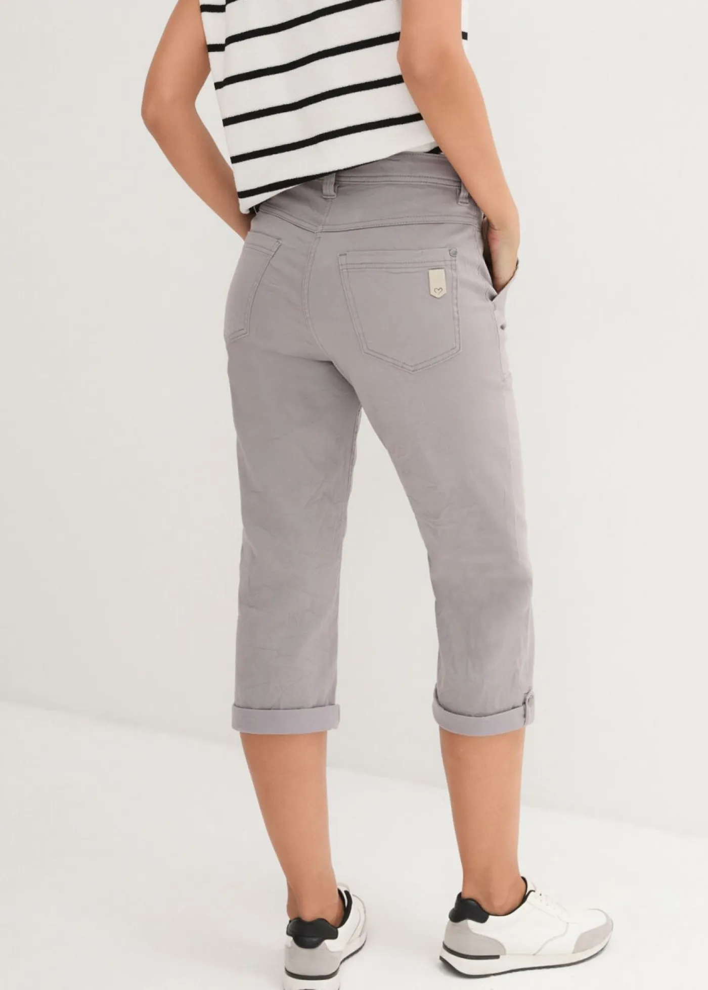 bonprix bonprix Pantalones>Pantalón elástico Gris