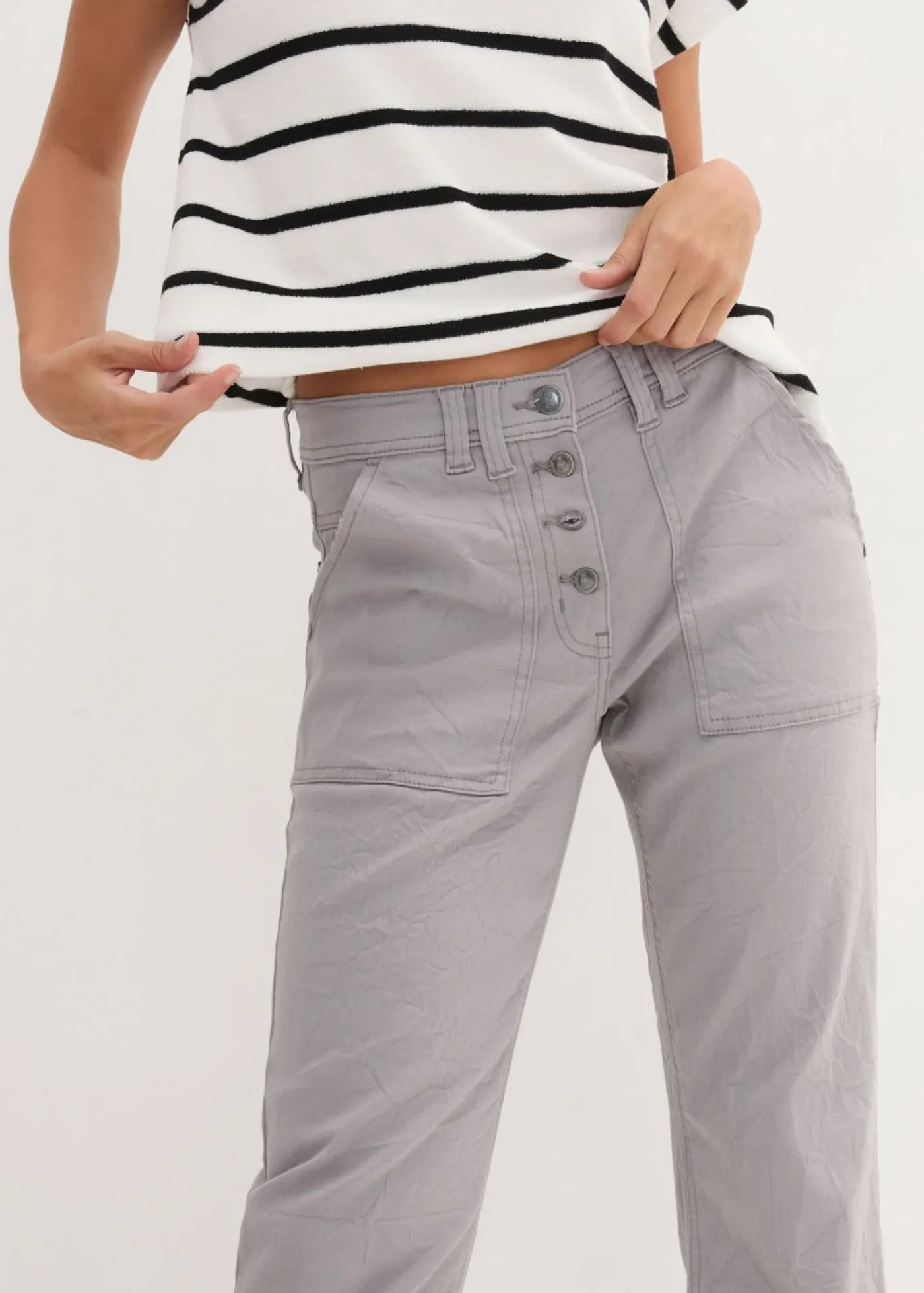 bonprix bonprix Pantalones>Pantalón elástico Gris