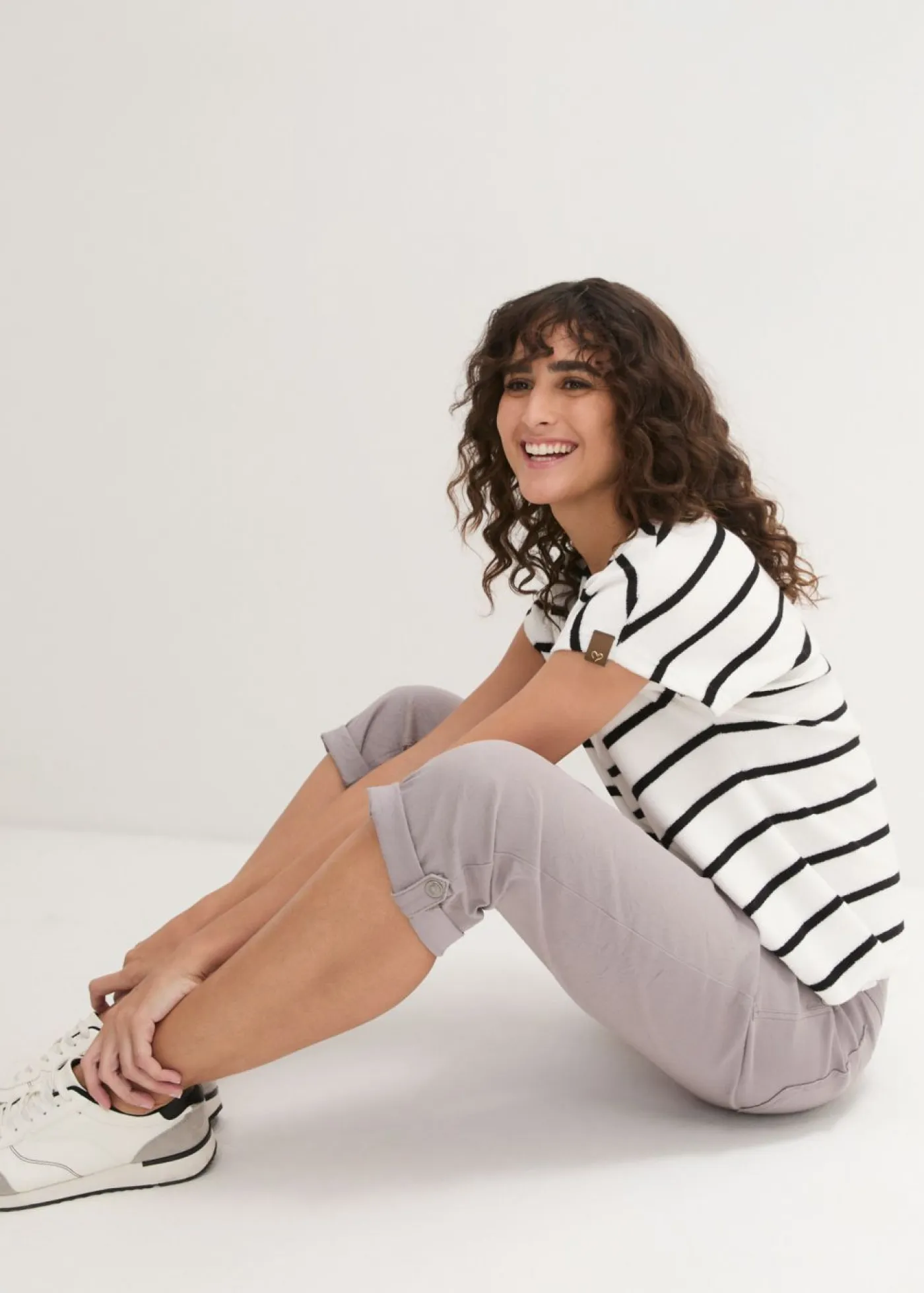 bonprix bonprix Pantalones>Pantalón elástico Gris