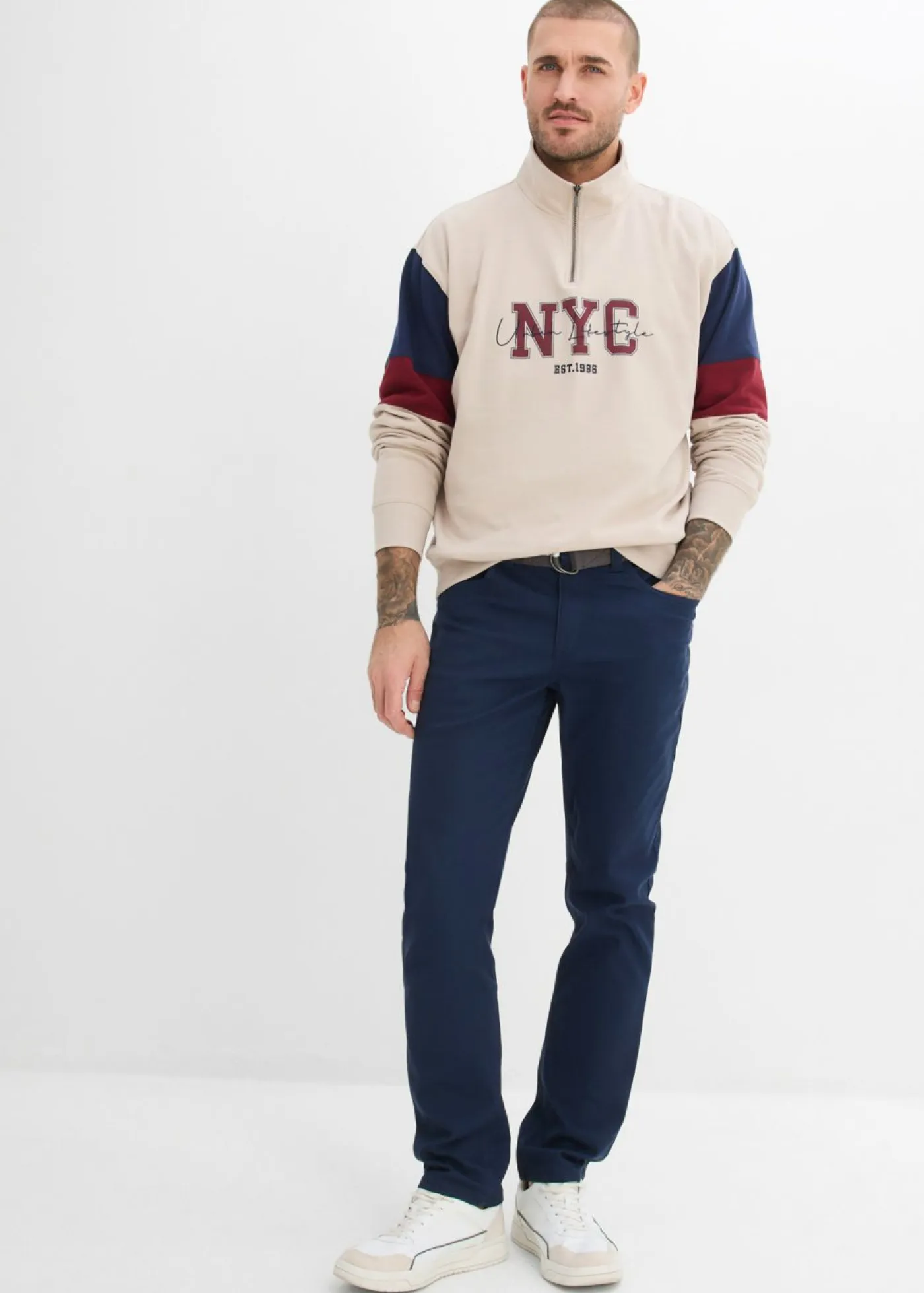 bonprix bonprix Básicos En Rebajas|Pantalones>Pantalón elástico Azul marino