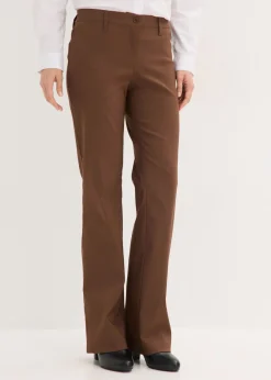 bonprix bonprix Tallas Pequeñas>Pantalón elástico, bootcut marrón