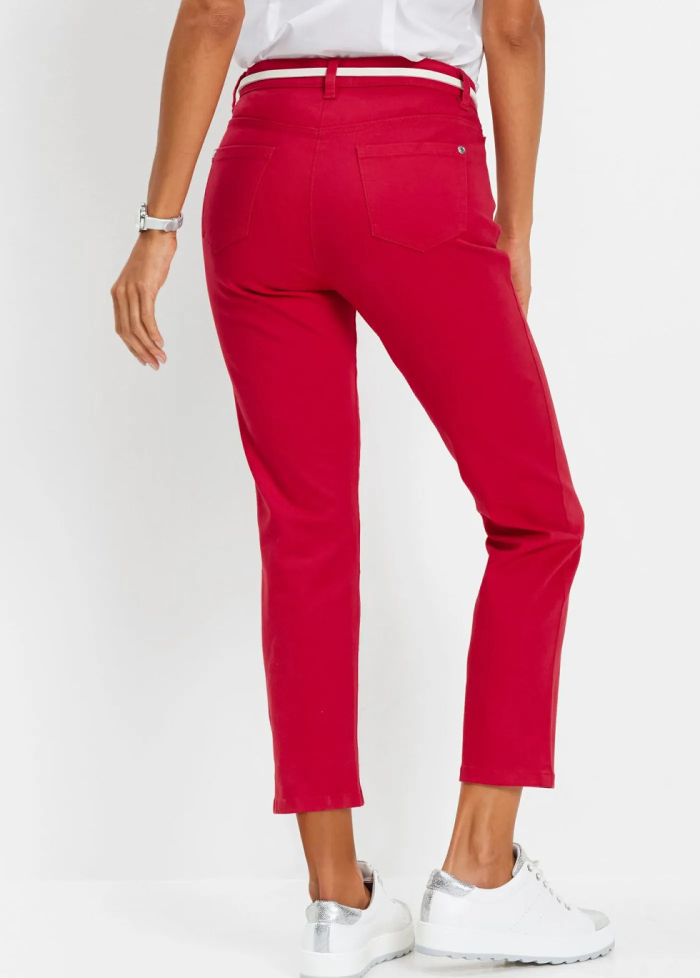 bonprix bonprix Pantalones>Pantalón elástico capri Granate