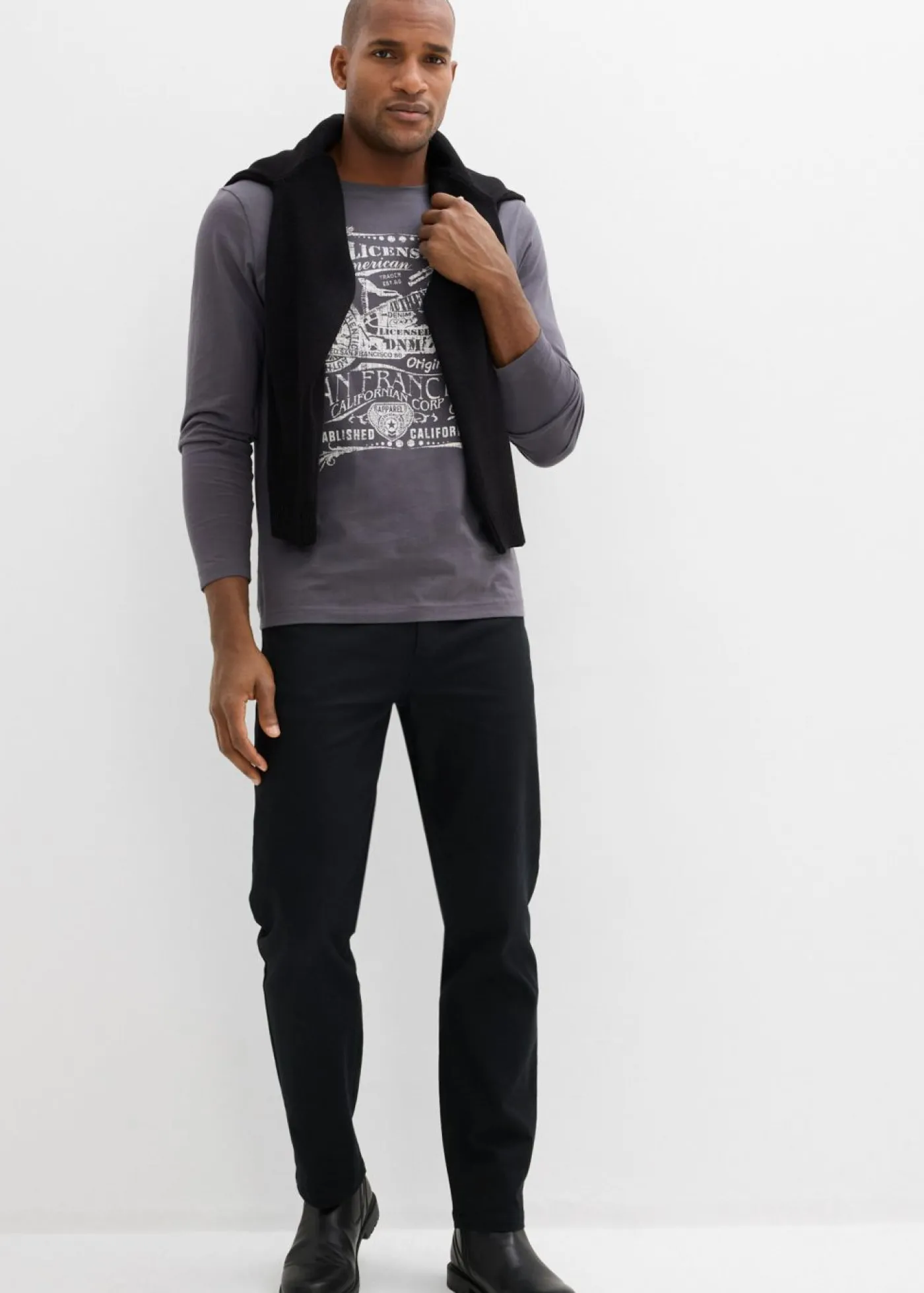 Hombre bonprix bonprix Pantalón elástico, classic fit, straight