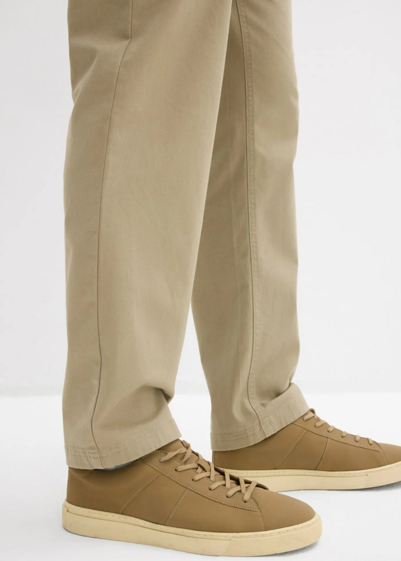 bonprix bonprix Básicos En Rebajas|Pantalones>Pantalón elástico con corte informal, cinturilla elástica y forma recta Caqui nuevo